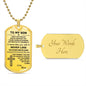 Dog Tag - To My Son - Personalized Engraving, Silver / Gold