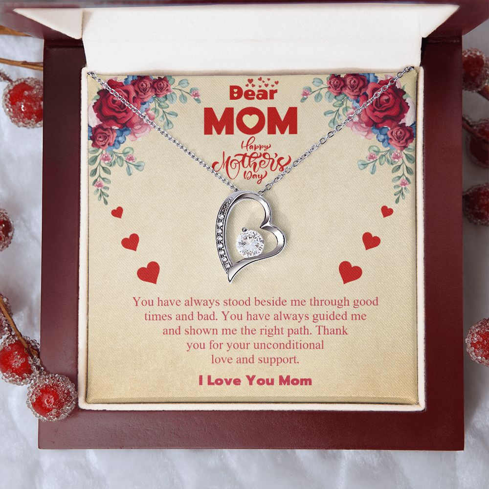 Forever Love Necklace, white gold/yellow gold, Mother's Day from son or daughter