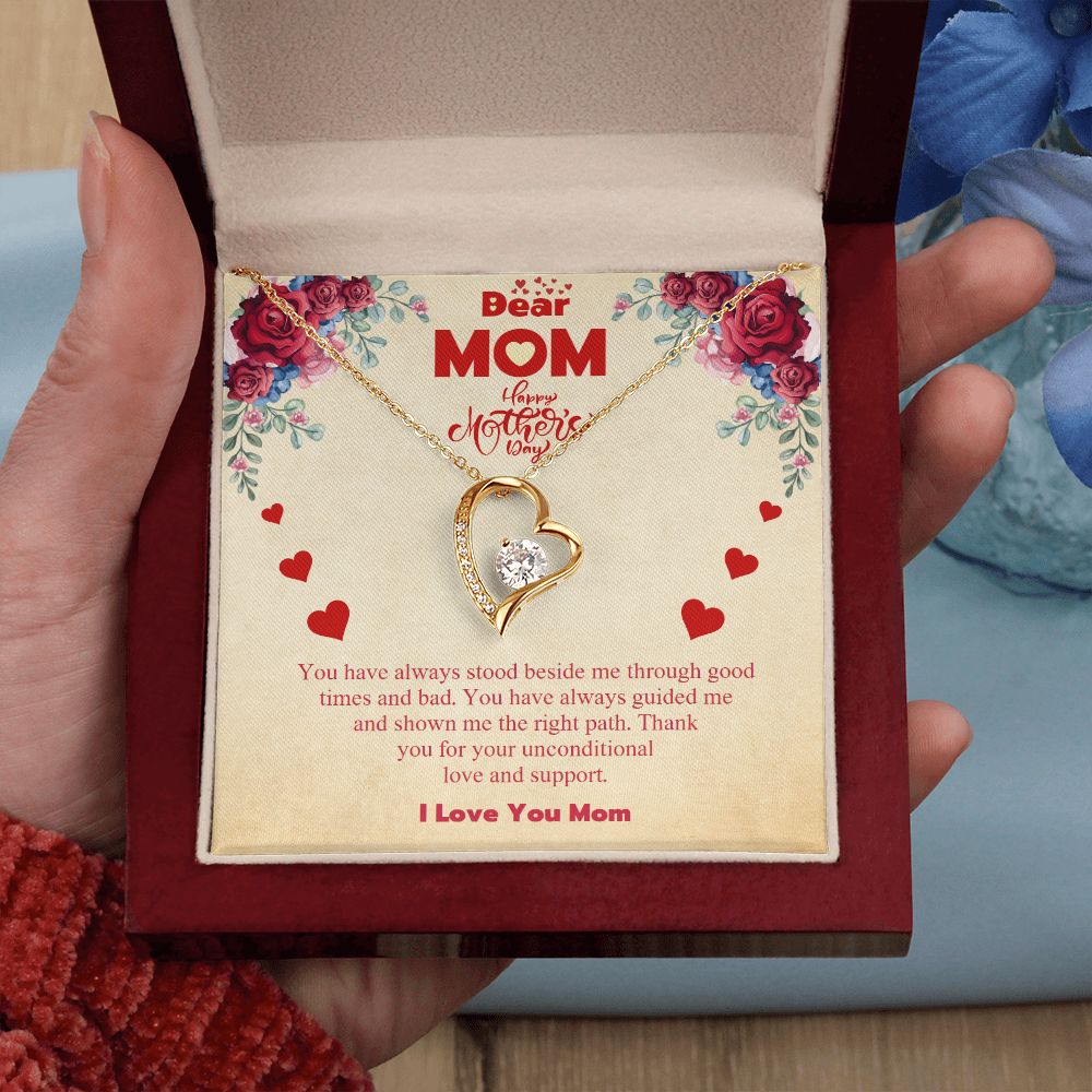 Forever Love Necklace, white gold/yellow gold, Mother's Day from son or daughter