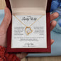 To My Lovely Wife - Forever Love Necklace - Silver / Gold