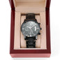 Personalized Black Chronograph Watch, Make him feel as special as he is
