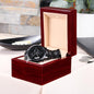Personalized Black Chronograph Watch, Make him feel as special as he is