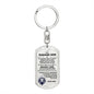 Dog Tag Swivel Key Chain from Father to Son - Personalized Engraving