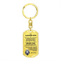 Dog Tag Swivel Key Chain from Father to Son - Personalized Engraving
