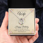 Lucky In Love Necklace - Happy Birthday Beautiful Wife