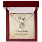 Lucky In Love Necklace - Happy Birthday Beautiful Wife