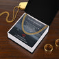 Husband Valentine - Cuban Link Chain Necklace - Silver / Gold