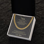 Cuban Link Chain for Son; Adjustable length: 18" - 22" (45.72 cm - 55.88 cm); To Son from Mom