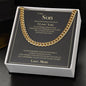 Cuban Link Chain for Son; Adjustable length: 18" - 22" (45.72 cm - 55.88 cm); To Son from Mom