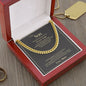Cuban Link Chain for Son; Adjustable length: 18" - 22" (45.72 cm - 55.88 cm); To Son from Mom