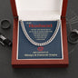 To My Husband - Cuban Link Chain necklace - Silver / Gold