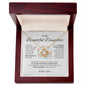 To My Beautiful Daughter Love Knot necklace (White and Yellow Gold variants)