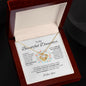 To My Beautiful Daughter Love Knot necklace (White and Yellow Gold variants)