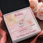 Interlocking Hearts Necklace, Yellow & White Gold Variants, Mother's Day, to Mother from Daughter