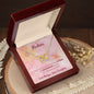 Interlocking Hearts Necklace, Yellow & White Gold Variants, Mother's Day, to Mother from Daughter