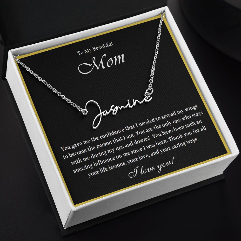 Signature Name Necklace, customizable - Mother's Day