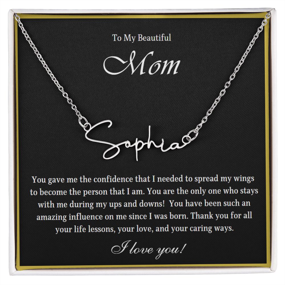 Signature Name Necklace, customizable - Mother's Day