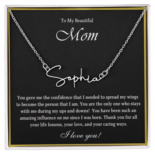 Signature Name Necklace, customizable - Mother's Day