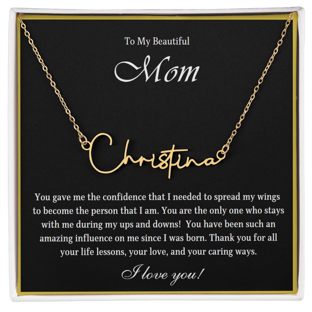 Signature Name Necklace, customizable - Mother's Day
