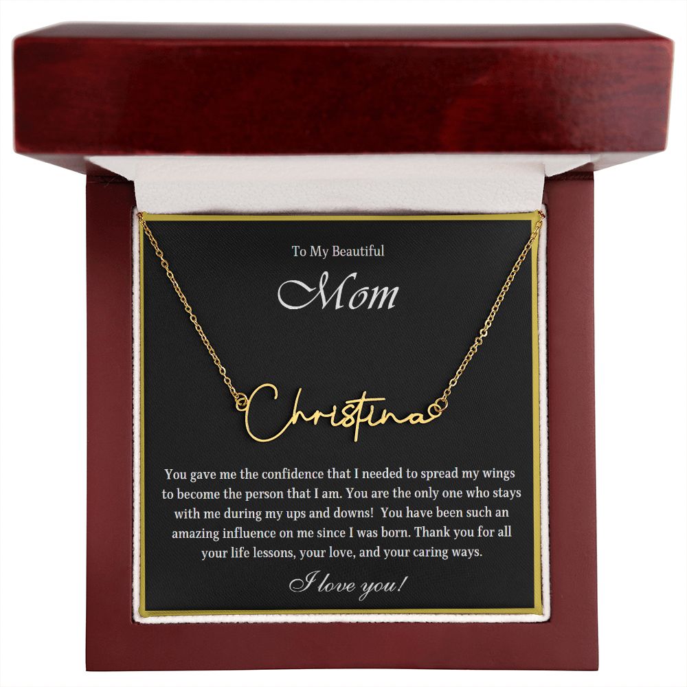 Signature Name Necklace, customizable - Mother's Day