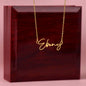 Signature Name Necklace, customizable, Silver/Gold, Mother's Day