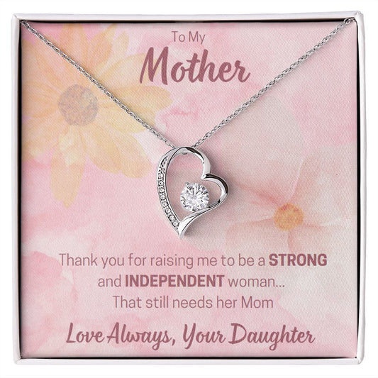 Forever Love necklace, silver/gold - Happy Mother's Day from Daughter