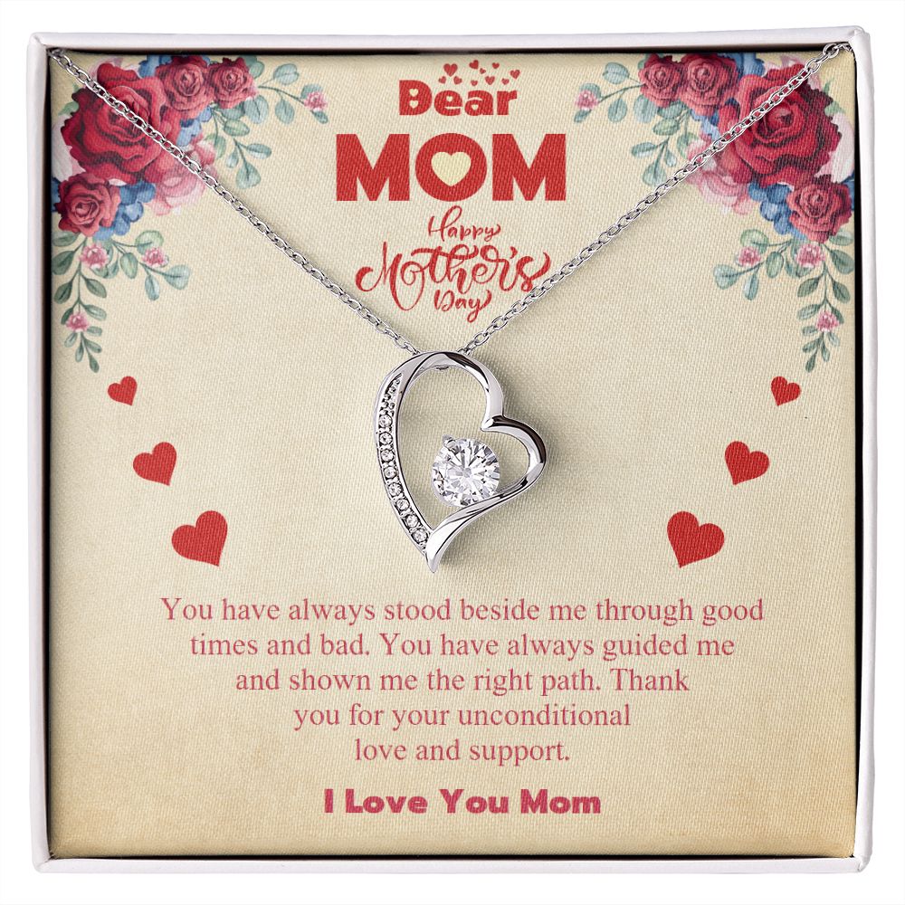 Forever Love Necklace, white gold/yellow gold, Mother's Day from son or daughter
