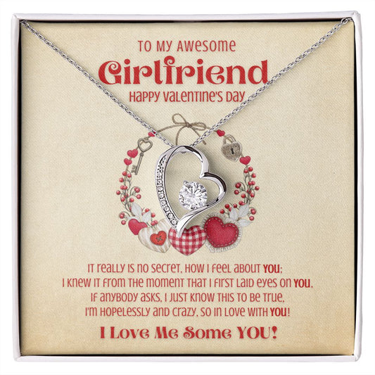 Girlfriend Valentine - Forever Love Necklace - Silver / Gold