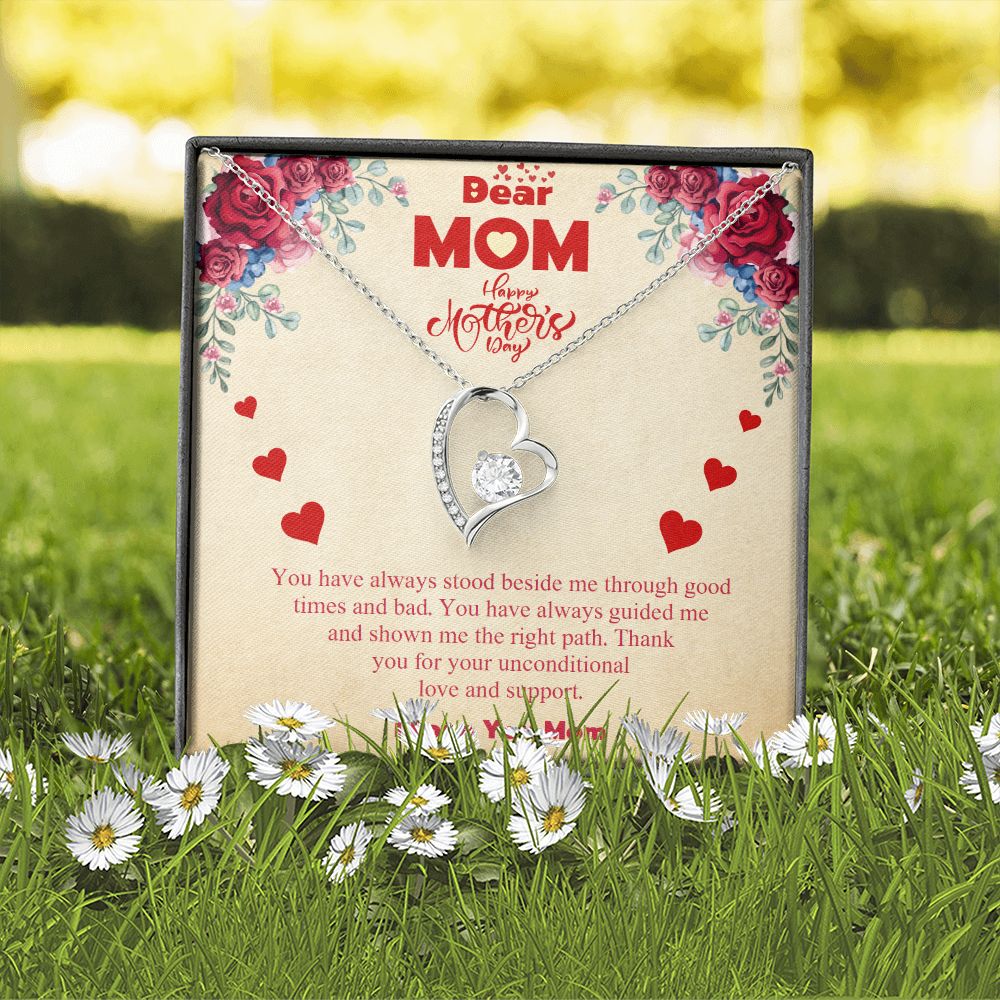 Forever Love Necklace, white gold/yellow gold, Mother's Day from son or daughter