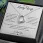 To My Lovely Wife - Forever Love Necklace - Silver / Gold
