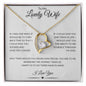 To My Lovely Wife - Forever Love Necklace - Silver / Gold