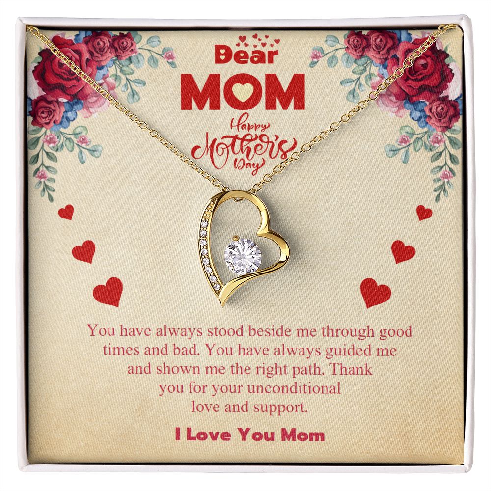 Forever Love Necklace, white gold/yellow gold, Mother's Day from son or daughter