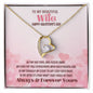 Wife Valentine - Forever Love Necklace - Silver / Gold