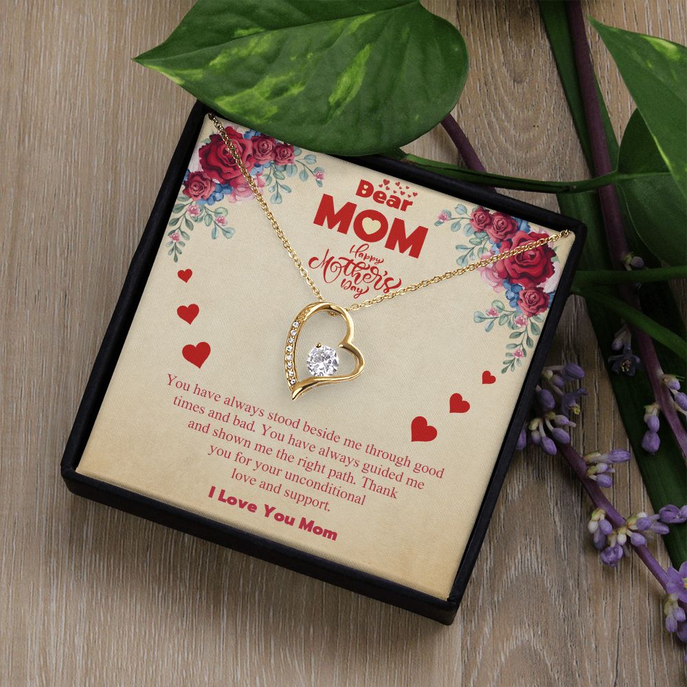 Forever Love Necklace, white gold/yellow gold, Mother's Day from son or daughter
