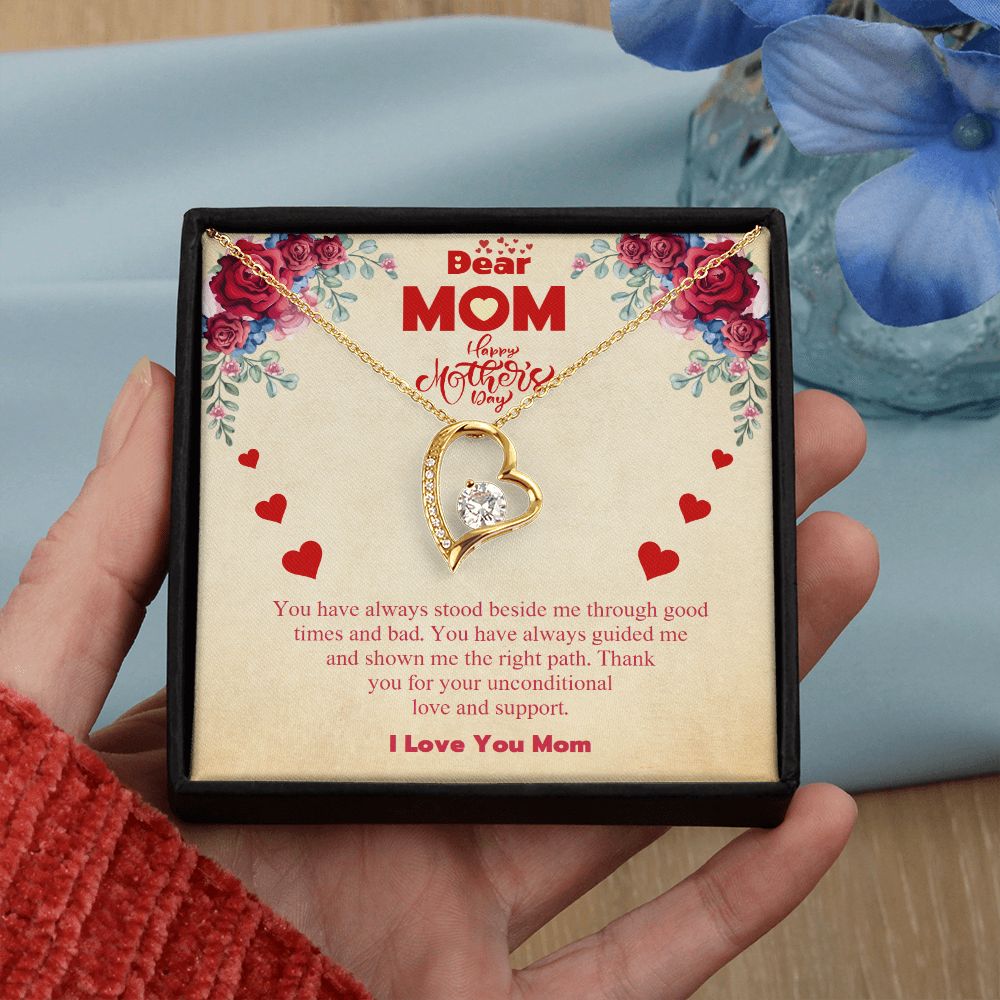 Forever Love Necklace, white gold/yellow gold, Mother's Day from son or daughter