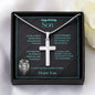 Stainless Cross Necklace - Happy Birthday Son - Promise to Love
