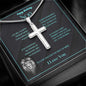 Stainless Cross Necklace - Happy Birthday Son - Promise to Love