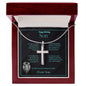 Stainless Cross Necklace - Happy Birthday Son - Promise to Love