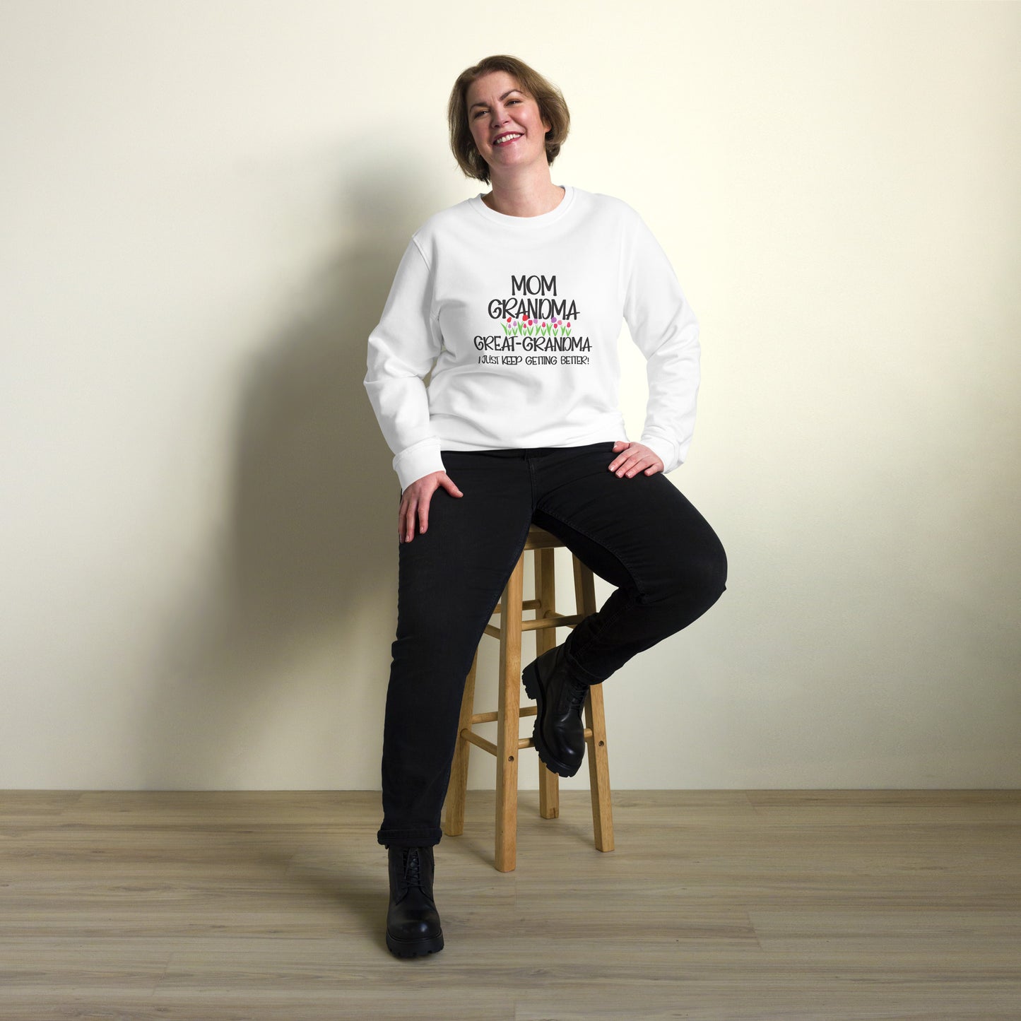 Organic Sweatshirt for Mom, Grandma, Great-Grandma