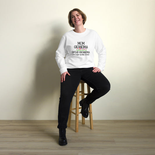 Organic Sweatshirt for Mom, Grandma, Great-Grandma
