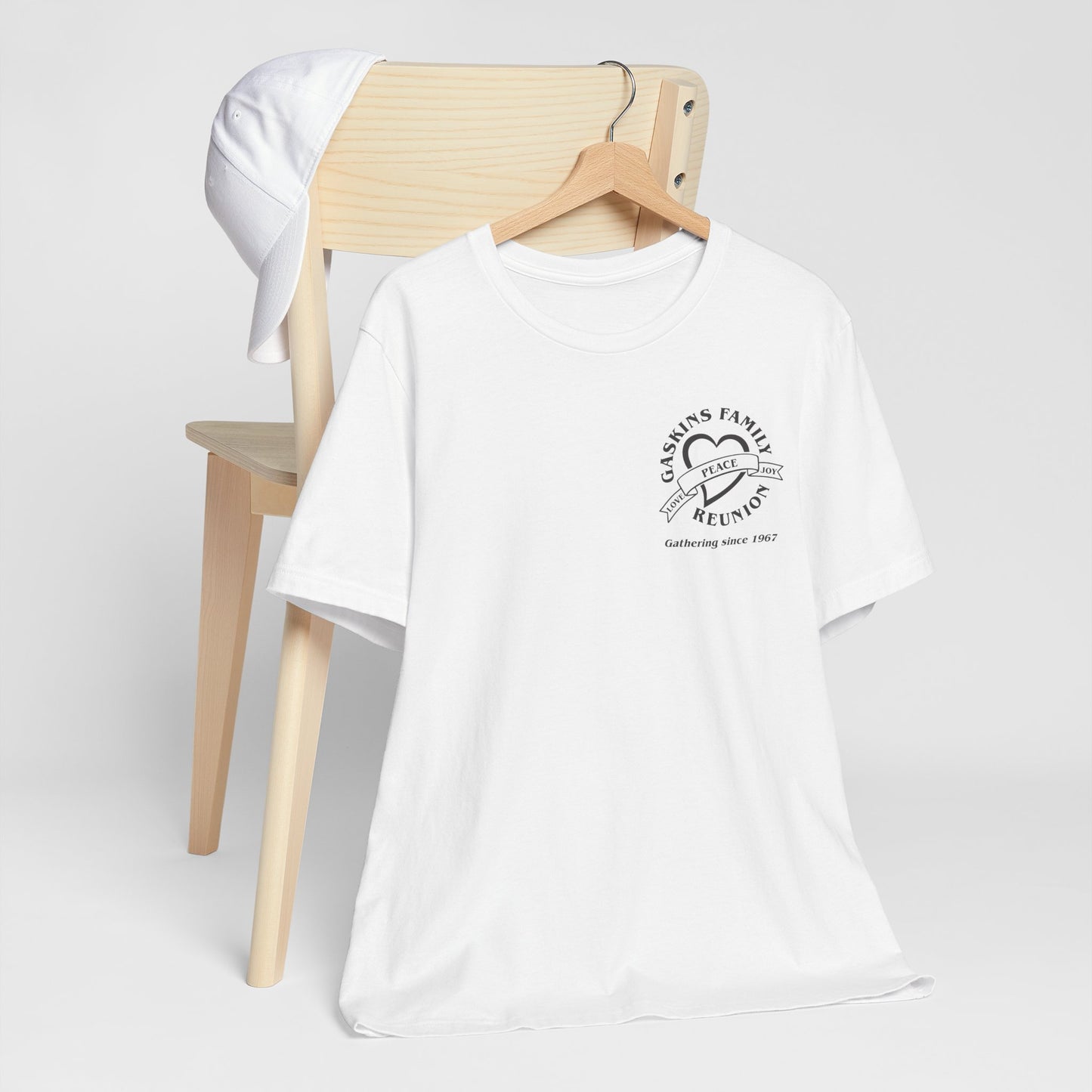 Family Reunion Short Sleeve Tee Black Logo - Gaskins Family Gathering Since 1967
