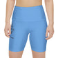 Gaskins Light Blue Workout Shorts for Women, bold, cool, chill