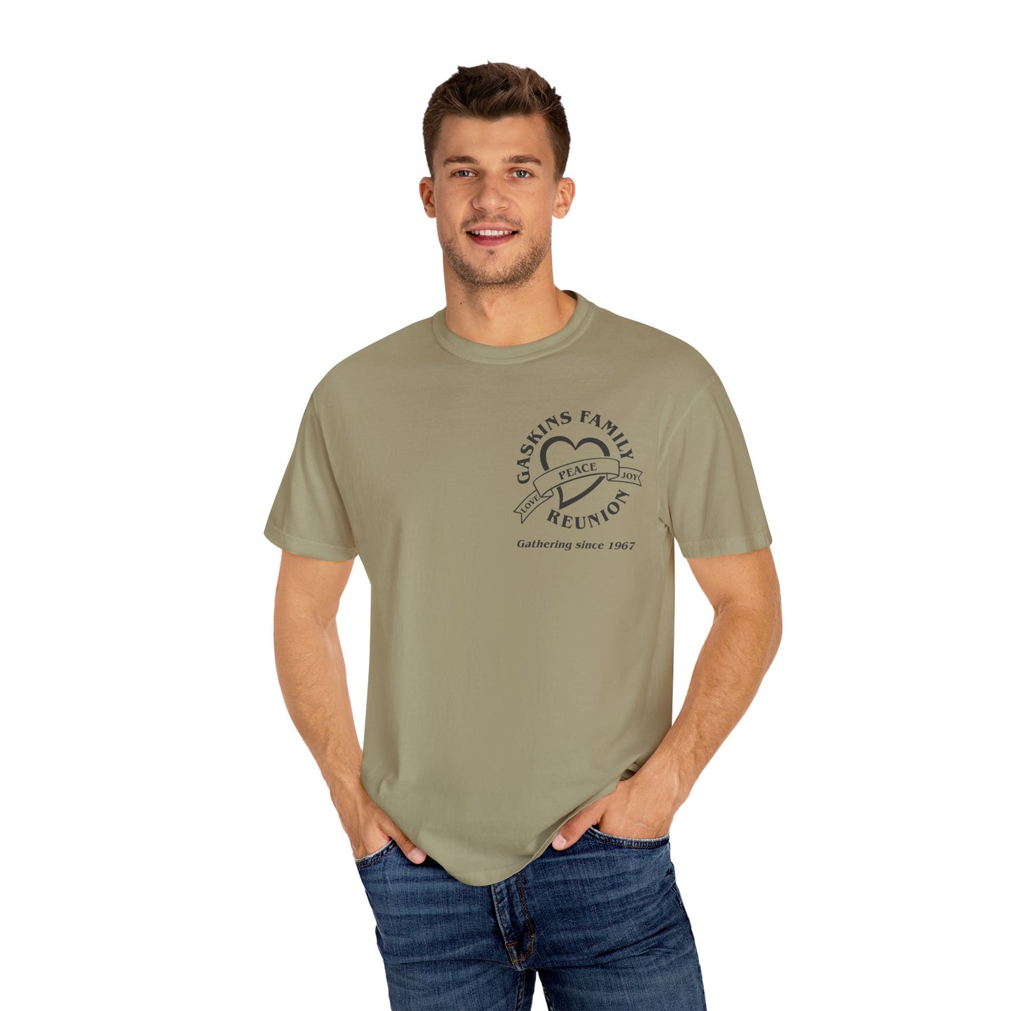 Family Reunion Garment-Dyed T-Shirt - Customizable Peace Design