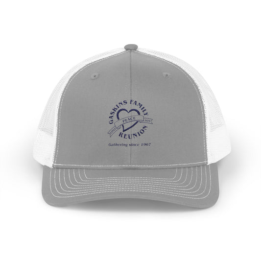 Embroidered Gaskins Family Reunion Snapback Trucker Cap - Black logo
