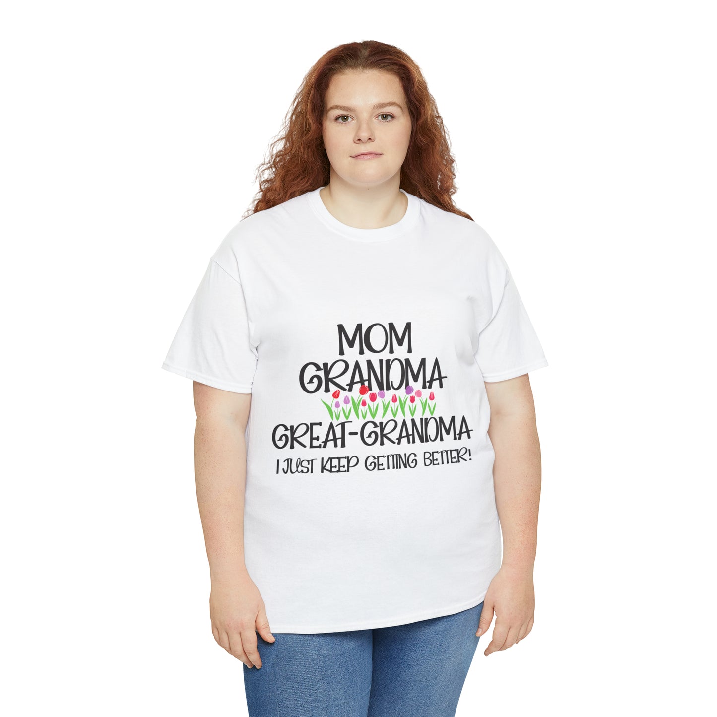 Unisex Heavy Cotton Tee - Mom, Grandma, Great-Grandma
