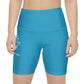 Gaskins Turquois Workout Shorts for Women, bold, cool, chill