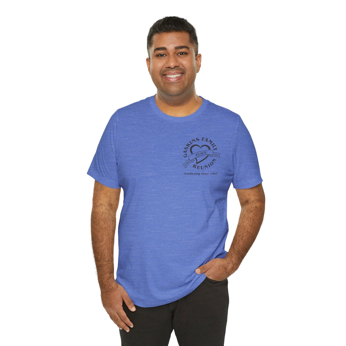 Family Reunion Short Sleeve Tee Black Logo - Gaskins Family Gathering Since 1967