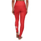 Gaskins Red High Waisted Yoga Leggings
