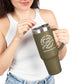 Gaskins 40oz Custom Insulated Travel Mug White Logo