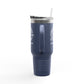 Gaskins 40oz Custom Insulated Travel Mug White Logo